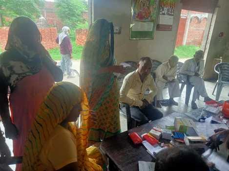 77 people's health was checked and medicines were given