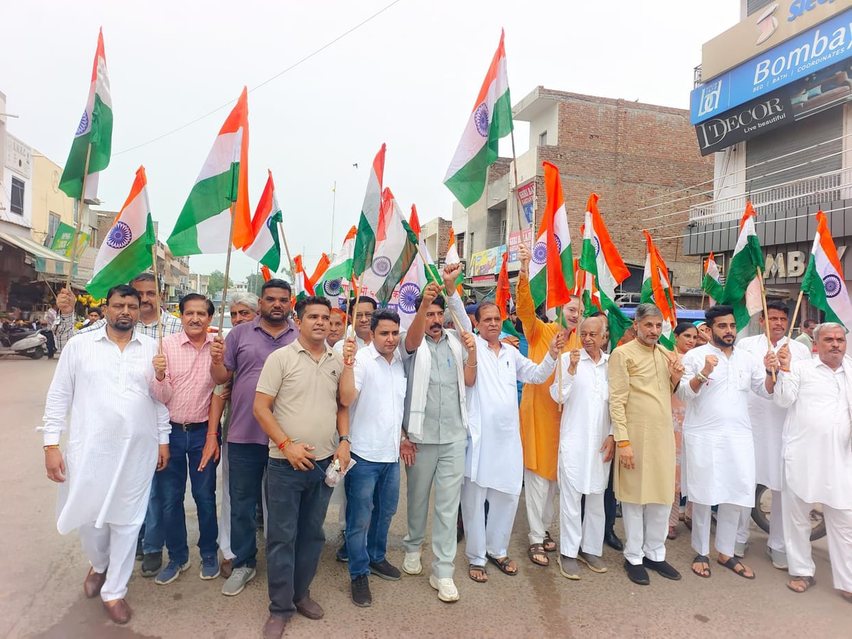 Tiranga Yatra taken out in Dabwali, the whole city echoed with patriotic slogans