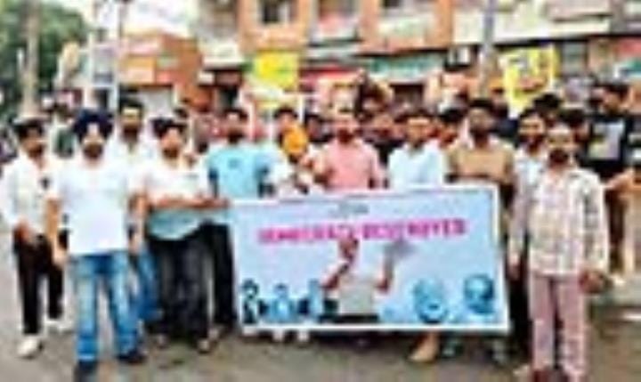 A candle march was taken out alleging vote theft