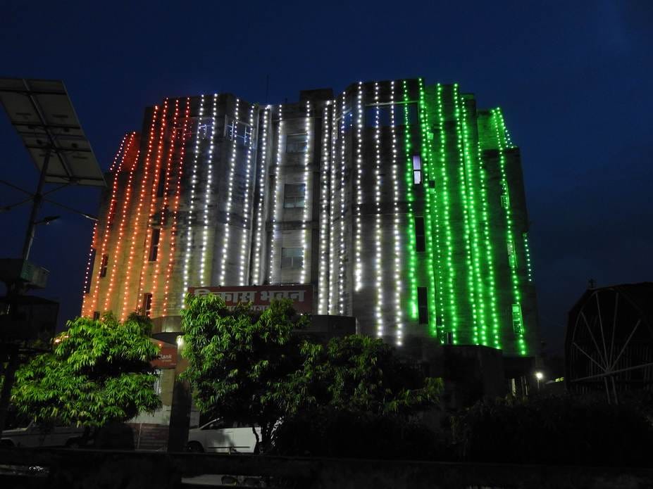Tricolour decorated caps, badges and flags were purchased