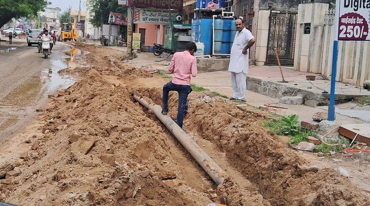Allegation of negligence in laying new drinking water line