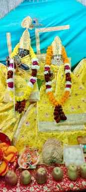 Janmashtami...houses and temples decorated with colourful lights, preparations in full swing