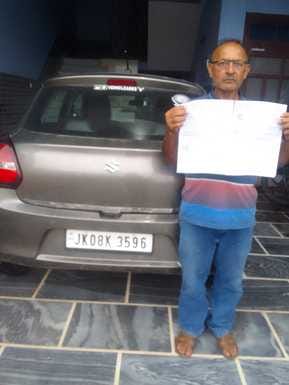 Traffic police is kind...car was parked at home and a challan was issued for not wearing helmet