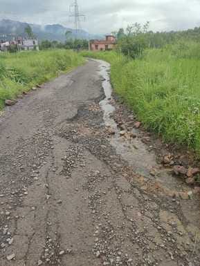 Deep pits in many places in Ramkot to Tutadanga Ali area