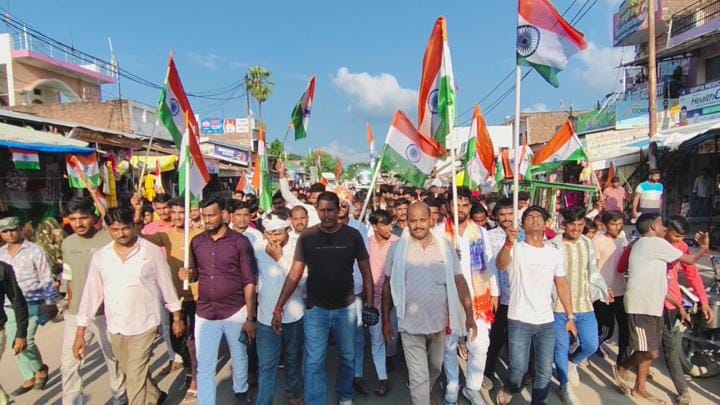 BJP District President flagged off Tiranga Bike Rally