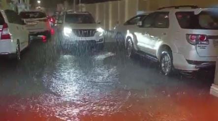 Rainwater flowed in Vidhan Bhavan before the tiranga