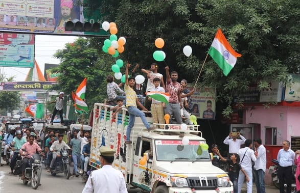 Celebrated Independence Day with gaiety, hoisted the flag