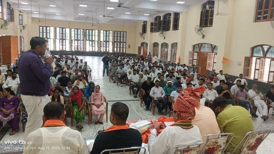 Ashish Gora was again made the District President of Bharatiya Mazdoor Sangh