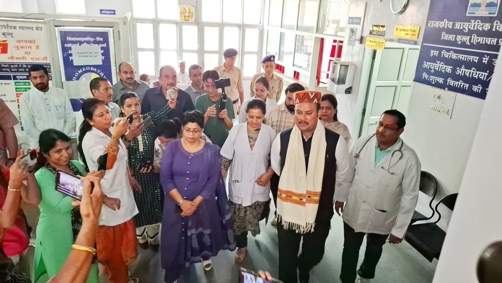 The minister inspected the arrangements in AYUSH hospitals