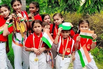 The school responded with slogans of Bharat Mata ki Jai