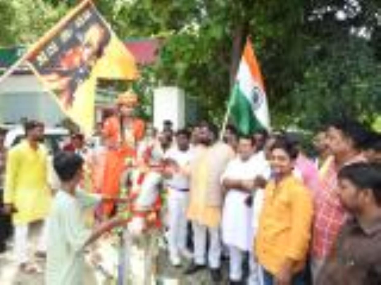 Siddharthnagar News: Procession taken out on the birth anniversary of Maharani Avanti Bai
