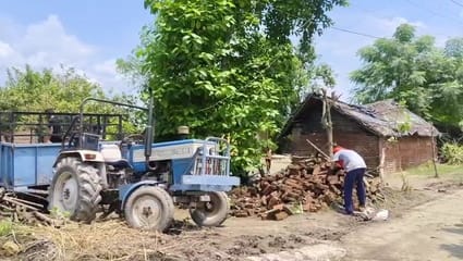 Within 12 days, seven houses and a Shiv temple were submerged in the river