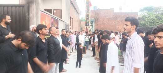 The martyrs of Karbala were remembered by taking out Zuljana and Alam Tazia