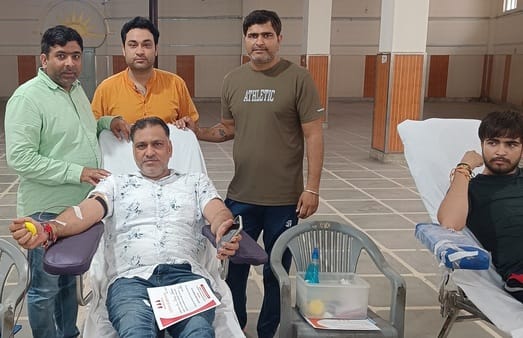 65 people donated blood in the camp