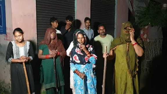 Villagers are keeping vigil in the village of Lavwa Daudpur throughout the night