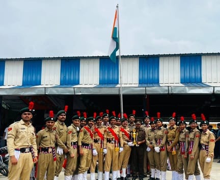 NCC team won the trophy in the ceremony