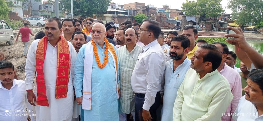 Finance Minister took stock of the construction work of Parashuram temple