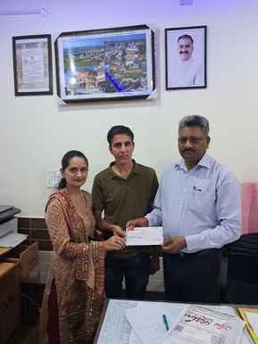 Doctor donated Rs 50 thousand to Chief Minister Disaster Relief Fund