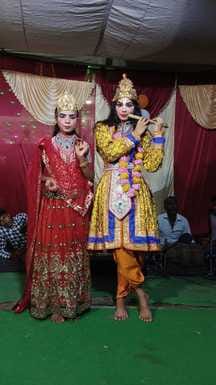 The festival was celebrated by decorating children as Lord Krishna