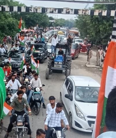Bharatiya Kisan Union took out a tractor rally