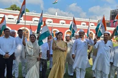 Celebrate Independence Day with joy, tricolor hoisted