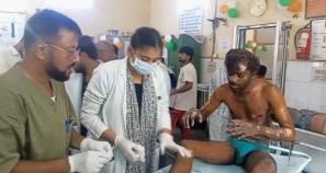 Fire due to short circuit in thread factory, two people burnt