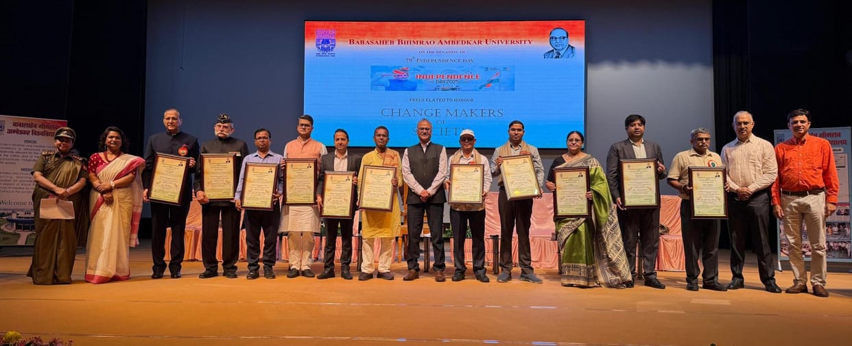 12 eminent personalities honored on 79th Independence Day at BBAU