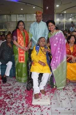 Music practitioners attended the musical evening on the birthday of Pt. Chhannulal Mishra
