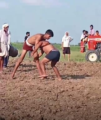 The exciting wrestling match between Tiger and Balli ended in a draw