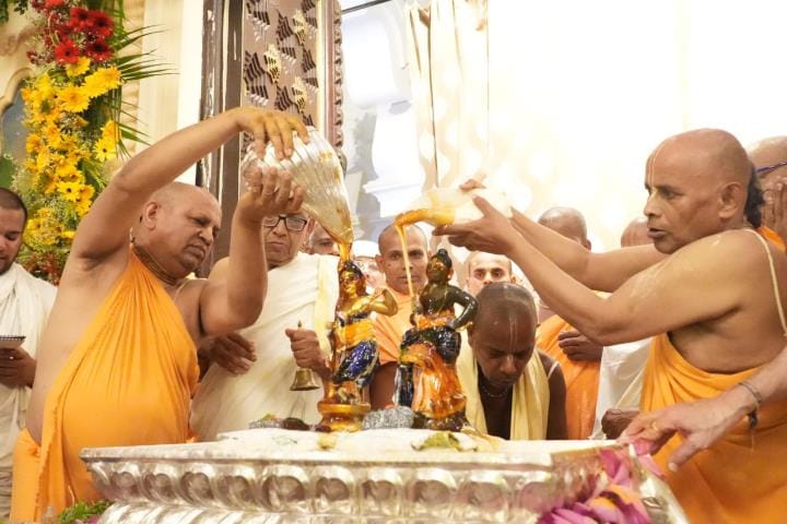 Grand celebration of Janmashtami festival at ISKCON temple