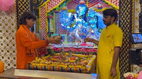 Sri Krishna Janmotsav celebrated with great pomp in Priyakantju Temple