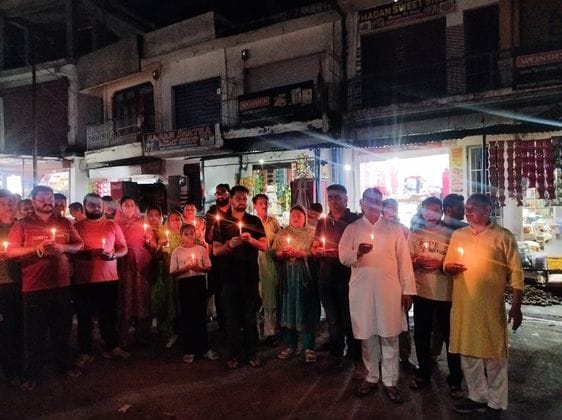 Poni, Candle March, Condolence on Deaths, Kishtwar Tragedy