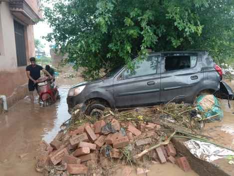 Flood water entered homes and shops, crops were also damaged