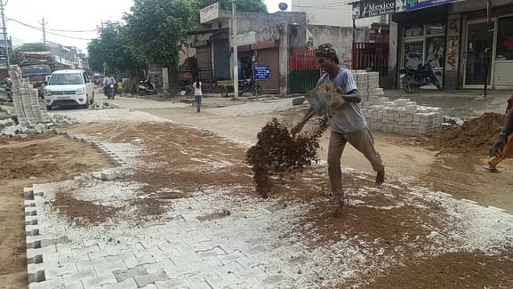 Road construction started after 15 years in ward-29