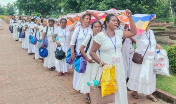 Buddhist followers performed Chivar Puja on Anand Bodhi