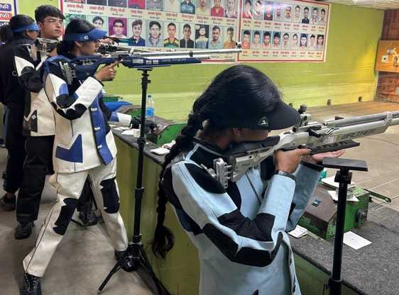 Daughters are busy in taking aim accurately, will show their strength at state level and for Team India