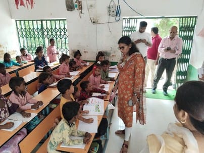 Only half of the registered children were found in school