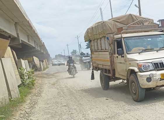 The time for building an overbridge in the city has been extended thrice, 20% of the work is still incomplete