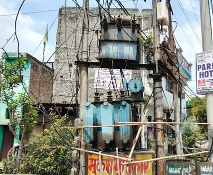 At some places, transformers were kept without nets and at other places bamboos were installed