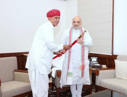 Sirohi: Lumbaram Choudhary Meets Home Minister, Demands Sujalam-Sufalam Canal Water for Jalore-Sirohi