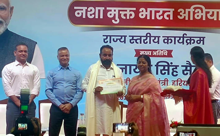 Nalvi's Sarpanch Amarbir Singh honored in state level program