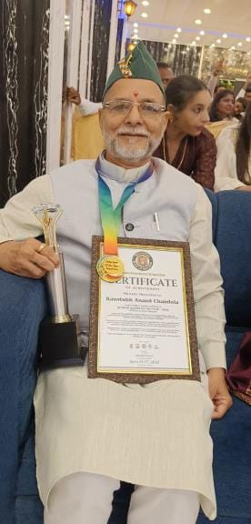 Litterateur Chandola honored in Jaipur