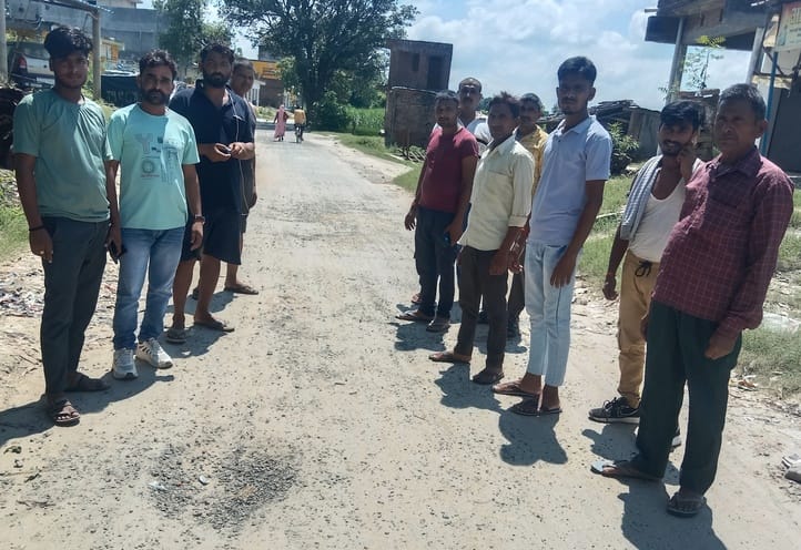 The road started crumbling just twenty days after construction