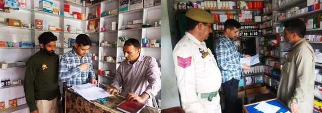 Ramban, Checking, Medical Shops, Aayush Dept.