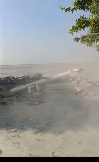 The ancient Shiva temple in Ase Nagla was washed away by flood waters