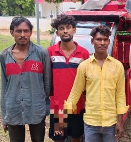 Three arrested for stealing iron angles from a glass factory