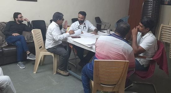 28 people got their health checked in the camp