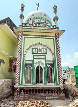 After shifting the dargah, work to raise the structure began