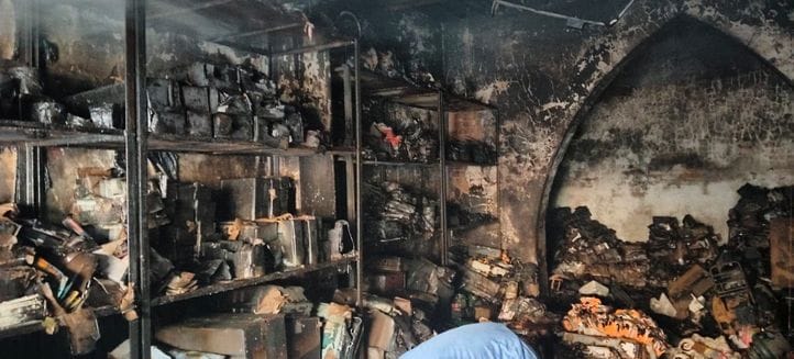 Fire broke out in an electrical equipment warehouse due to short-circuit