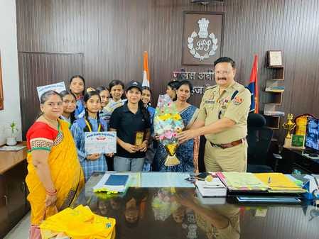 Selection of girl students in state level competition